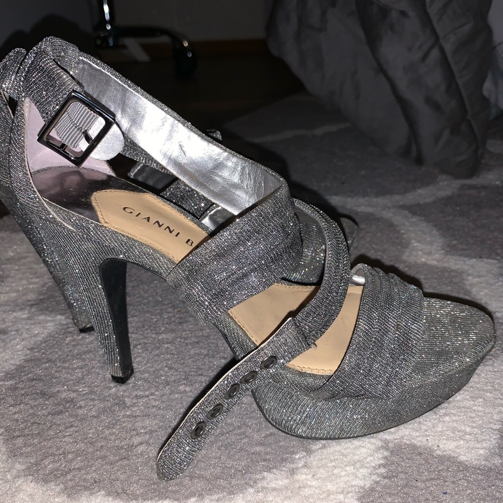 Women’s Grey Sparkly Heels